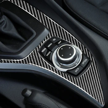 Za BMW X1 (E84 2010-2015 Pravi Ogljikovih Vlaken Prestavna Plošča Zajema Trim Nalepke Avto Notranje zadeve Ornamenti Avto Notranjost Material 2