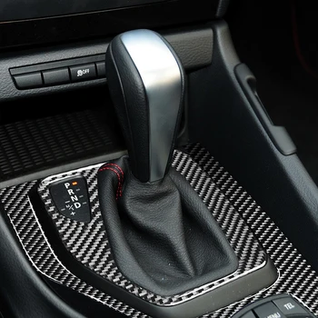 Za BMW X1 (E84 2010-2015 Pravi Ogljikovih Vlaken Prestavna Plošča Zajema Trim Nalepke Avto Notranje zadeve Ornamenti Avto Notranjost Material 4