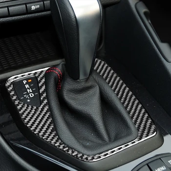 Za BMW X1 (E84 2010-2015 Pravi Ogljikovih Vlaken Prestavna Plošča Zajema Trim Nalepke Avto Notranje zadeve Ornamenti Avto Notranjost Material 5