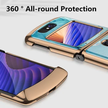 Za Motorola Razr 2020 5G Primeru Srčkan Telefon Kritje slikajo na Steklo, Težko za Moto Razr Potiskane Anti Scratch funda Moški Ženske barve 2