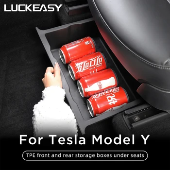 Za Tesla Model Y 2017-2023 Avto Notranja Oprema Pod Sedež Škatla Za Shranjevanje Predal Tip Organizator Shranjevanje Nižje Polje Primeru