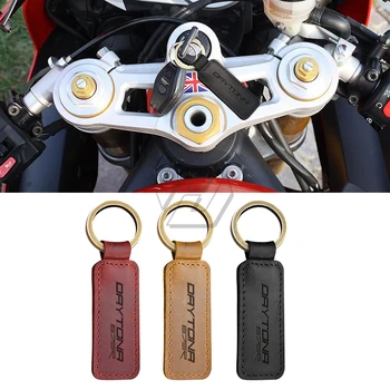 Za Triumph Daytona 675 675R Keyring Motocikel Cowhide Keychain Key Ring