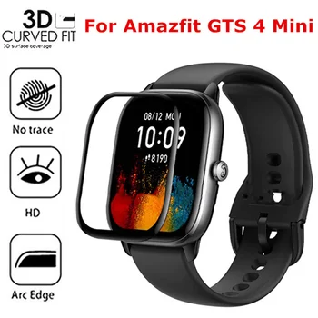 Zaščitna folija Kritje Za Huami Amazfit GTS 4 Mini Smartwatch Full Screen Protector Primeru 3D Ukrivljen Rob Mehko Film Ni Stekla