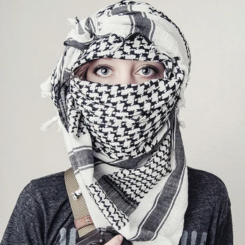 Zimsko Vojaško Taktično Prikrivanje Hidžab Šal Arabski Glavo Puščavi Prostem Kampiranje, Pohodništvo Šali Vrat Zaviti Headscarf