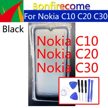 Zunanji Zaslon Za Nokia C10, C20 C30 Sprednji Dotik LCD Zaslon Iz Stekla, Pokrov Objektiva Zamenjava