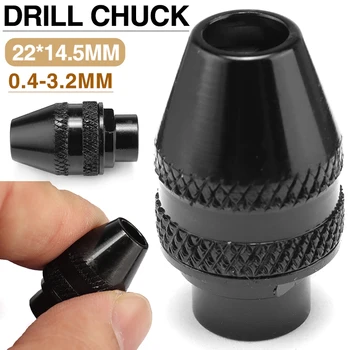Črna 0.4-3.2 mm Multi Chuck Hitro Spremeni Tok Drill Bit Univerzalno Chuck Za Strojno Orodje Strokovno Rotacijski Orodje Garniture