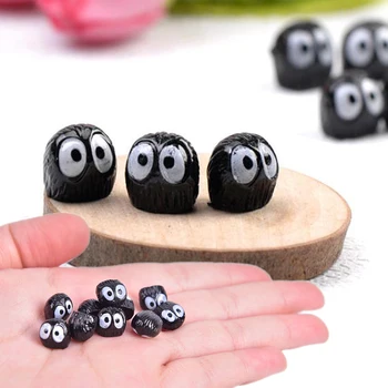 Črni Premog, Briketi Vilini Totoro Miniaturne Figurice Vila Črna Material Žogo Vrtni Okraski Dom Dekoracija Dodatna Oprema