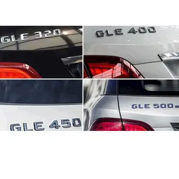 Za Mercedes Benz Chrome Črke W166 W167 C292 GLE300 GLE320 GLE350 GLE400 GLE450 GLE500 GLE550 Emblem Značko 4MATIC Emblemi 5